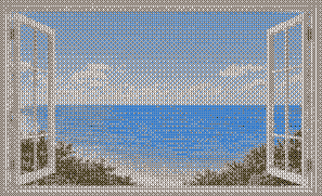 연주의 게임방에서 바다를 내다보는 창문. 연주가 영감을 얻는 콘텐츠를 보러 가는 통로